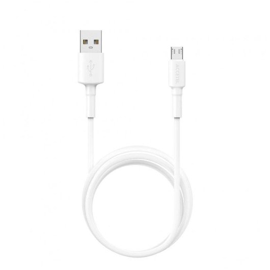 Cable USB Accetel Cu2185 Micro USB 2.4A 1m TPE Blanco