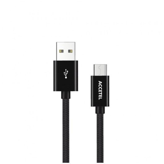 Cable USB Accetel Cu1812 Micro USB 2.4A 1m Nailon Negro