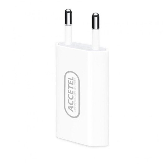 Cargador de pared Accetel AC120 USB-A 5W compacto sin cable