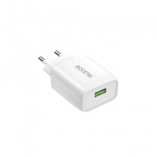 Cargador de pared Accetel AC330W USB-A 2.4A 12W Blanco