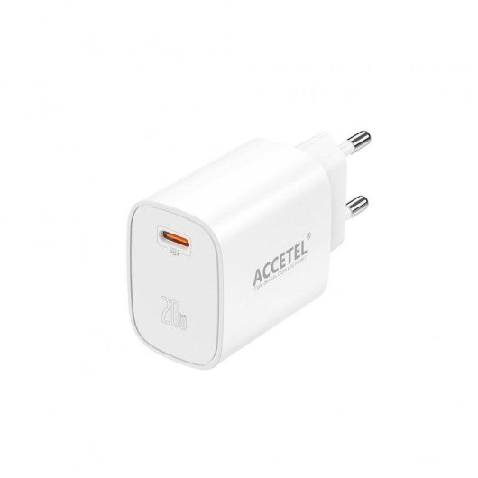 Cargador Accetel AC620W Carga Rápida 20W Power Delivery USB-A