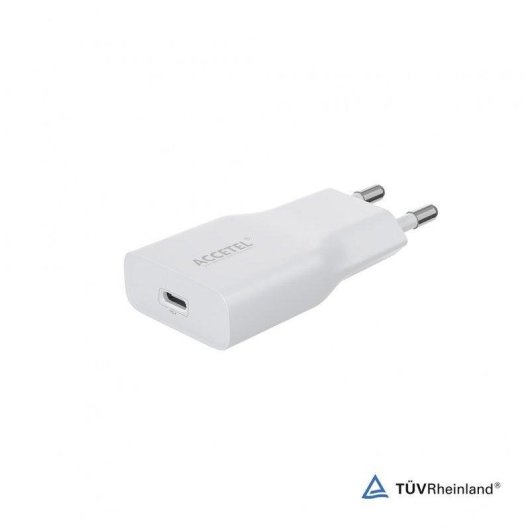 Cargador de pared Accetel AC720W USB-C PD 20W ultrafino carga rápida
