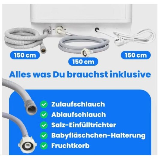 Lave-vaisselle Bomann TSG 5704 2 Couverts D Compact avec écran LED et réservoir intégré