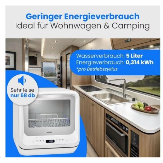 Lave-vaisselle Bomann TSG 5704 2 Couverts D Compact avec écran LED et réservoir intégré
