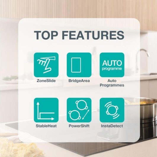 Plaque à induction Gorenje GI8432BSCWF 4 zones 79,5 cm Wi-Fi noire