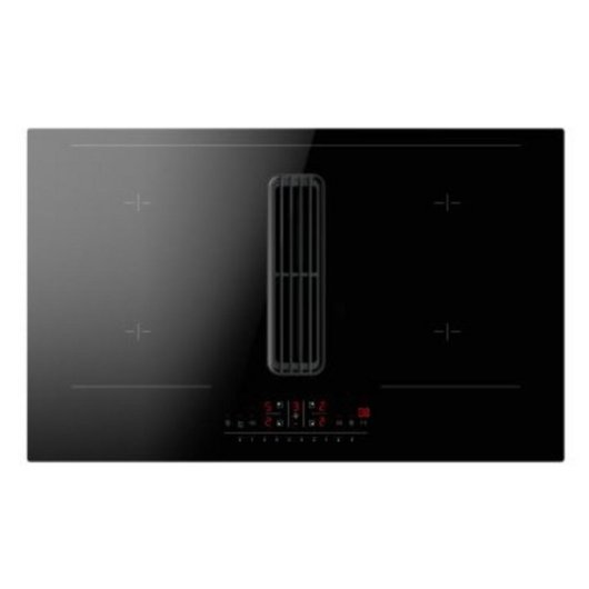 Placa Amica DHKI 752 800 C indução 4 zonas 83 cm campânula integrada preta