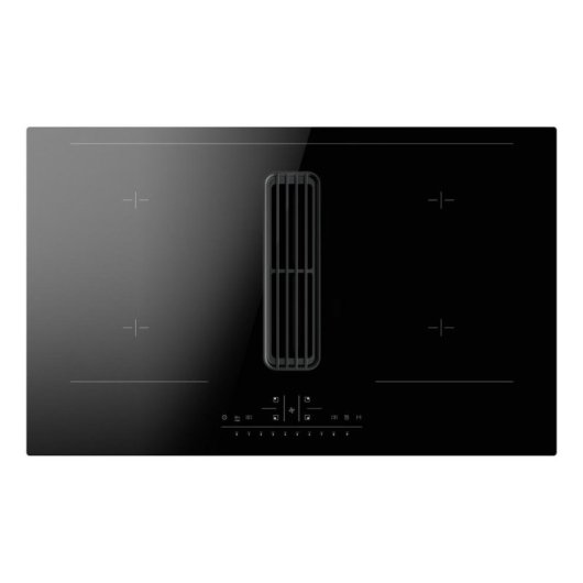 Placa Amica DHKI 752 800 C indução 4 zonas 83 cm campânula integrada preta