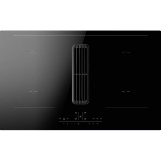 Placa Amica DHKI 752 800 C indução 4 zonas 83 cm campânula integrada preta