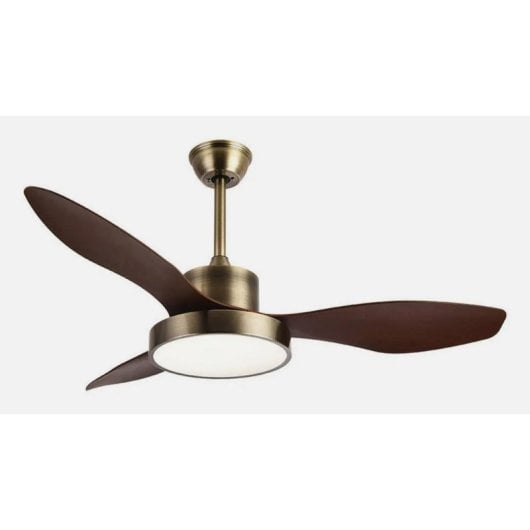 Deckenventilator Fabrilamp 128599336 DC LED 3 Fluegel gold eiche 6 Stufen