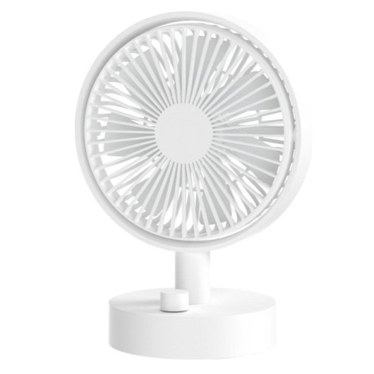 Ventilateur Techly IC-FAN-DSK2W blanc 10 vitesses batterie oscillant