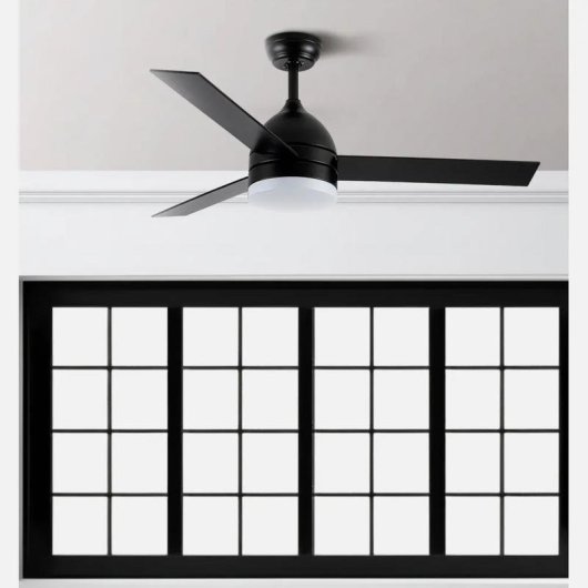 Deckenventilator Fabrilamp LEGIO schwarz 3 Flügel LED 107 cm Fernbedienung