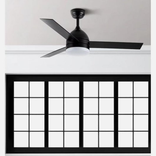 Deckenventilator Fabrilamp LEGIO schwarz 3 Flügel LED 107 cm Fernbedienung