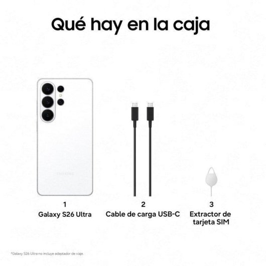 Samsung Galaxy S26 Ultra 5G 12 Go 512 Go 6,9" Blanc Quadruple caméra Version importée