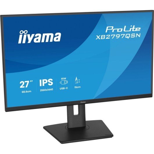 Écran PC iiyama ProLite XB2797QSN-B1 27" QHD 75Hz IPS USB-C LAN 1ms