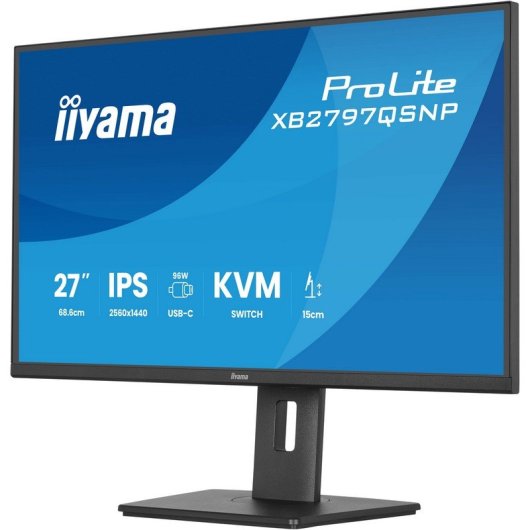Monitor iiyama ProLite XB2797QSNP-B1 27" QHD 75Hz IPS USB-C KVM 1ms