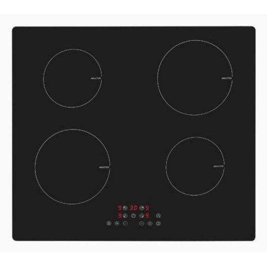 Placa de inducción Exquisit EKI601-2.3 60 cm 4 zonas control táctil