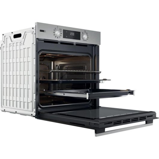Horno eléctrico Whirlpool OMSK58HU1SX 71 litros Negro Inox con autolimpieza hidrolítica