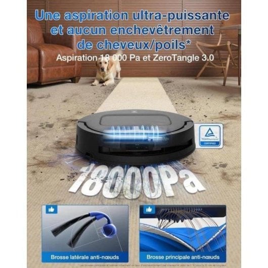 Saugroboter mit Wischfunktion Ecovacs Deebot T80 Omni Mit Absaugstation Navigation KI 18.000 Pa