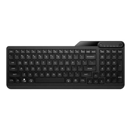 Teclado HP 475 inalámbrico de membrana dual RF y Bluetooth con teclas programables