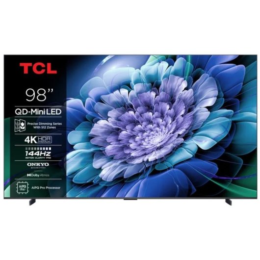 TV TCL QD Mini LED 98C69K 98" 4K UltraHD 144Hz Smart TV Google TV Dolby Vision IQ HDR10+