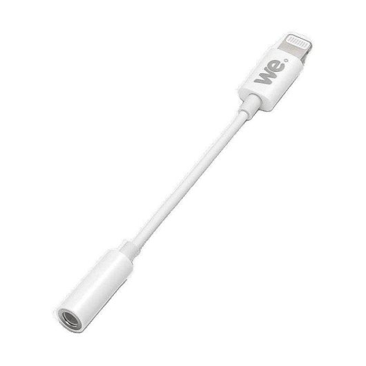 Adaptateur Lightning WE WELIGHTJKFADP Jack 3.5 mm MFi Blanc Compact
