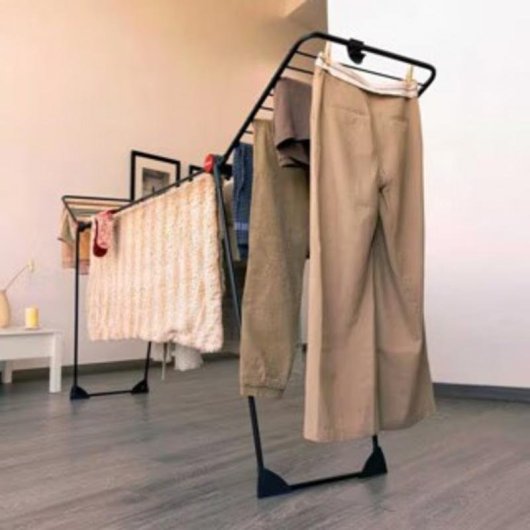 Wäscheständer Vileda Infinity Flex Ultimate Stahl schwarz 30 m faltbar Rollen