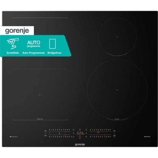 Placa de inducción Gorenje GI6432BSCWF 60 cm 4 zonas control táctil Wi-Fi