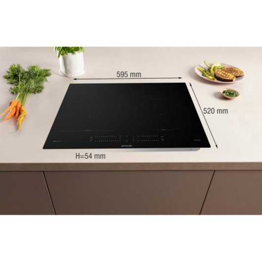 Placa de inducción Gorenje GI6432BSCWF 60 cm 4 zonas control táctil Wi-Fi