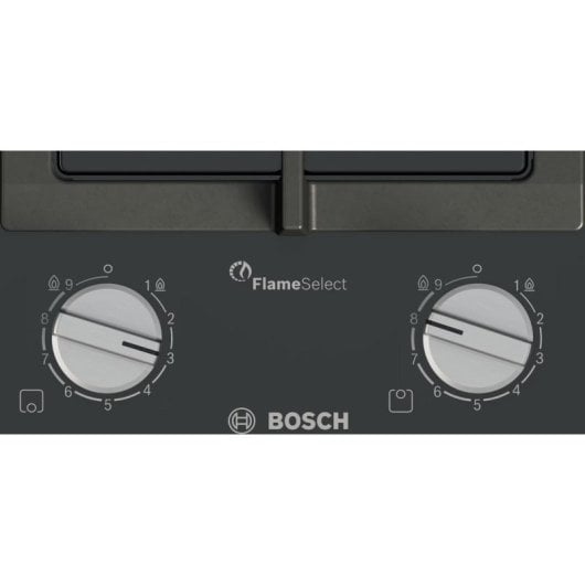 Plaque Bosch Serie 8 PRB3A6I40 Gaz 2 Zones FlameSelect Verre Noir 30 cm