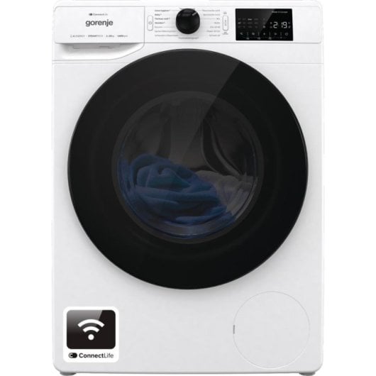 Máquina de Lavar Roupa Gorenje WPNEI14A2TS 10Kg 1400rpm A Preto Branco WiFi Google Assistant