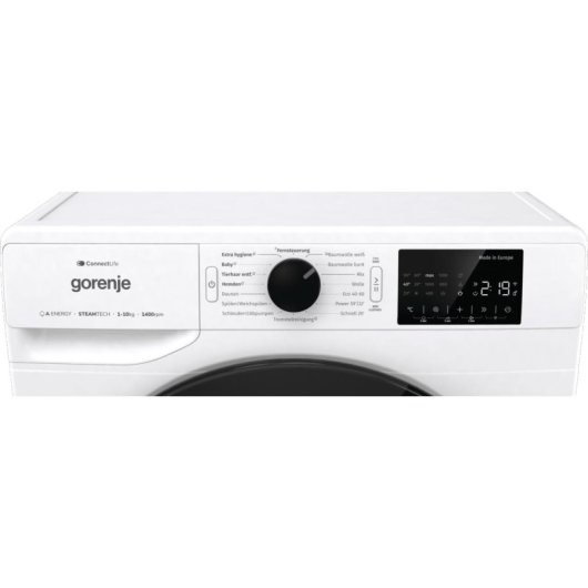 Máquina de Lavar Roupa Gorenje WPNEI14A2TS 10Kg 1400rpm A Preto Branco WiFi Google Assistant