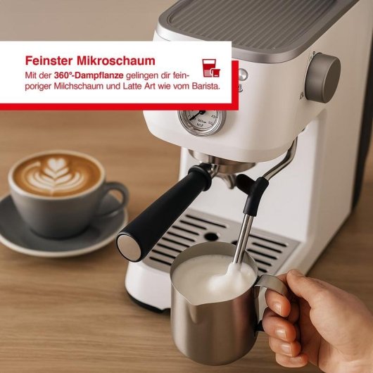 Siebträgermaschine Solis Barista Perfetta Plus S0252 1,7L 15 Bar mit Dampfdüse