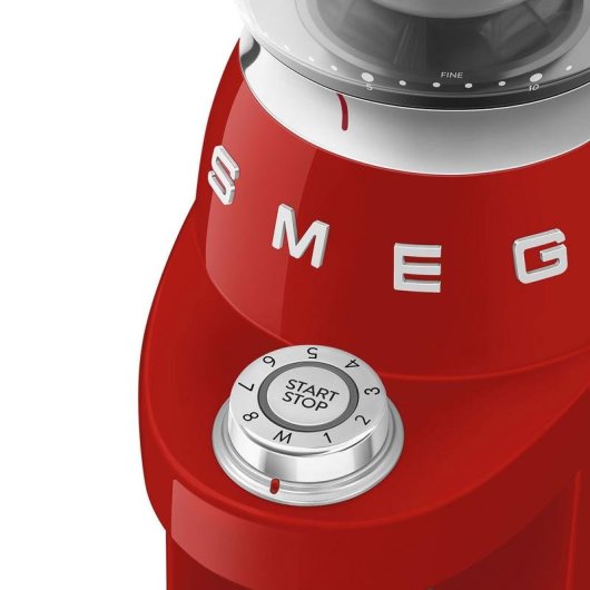 Moinho de café Smeg CGF03RDEU vermelho 240 g fresa cónica inox