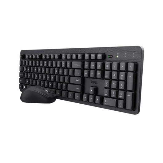 Tastatur Trust Ody II kabellos AZERTY Membran mit Maus schwarz
