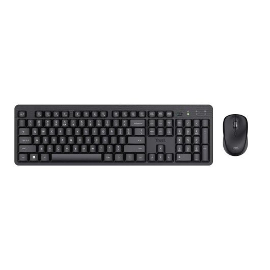 Tastatur Trust Ody II kabellos AZERTY Membran mit Maus schwarz