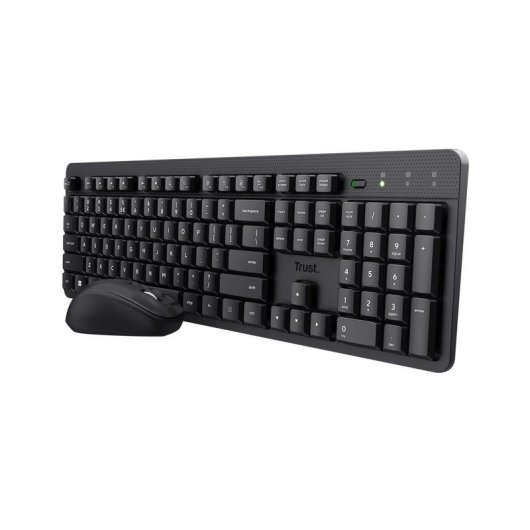 Tastatur Trust Ody II kabellos AZERTY Membran mit Maus schwarz