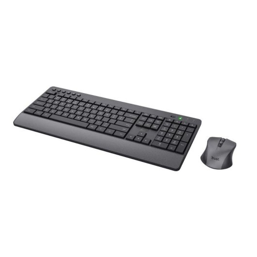 Clavier Trust Trezo Wireless Deskset Eco FR sans fil complet avec souris incluse