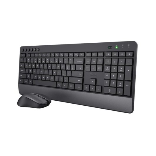 Clavier Trust Trezo Wireless Deskset Eco FR sans fil complet avec souris incluse