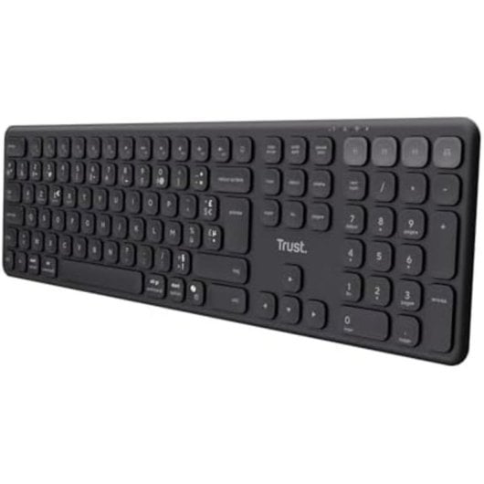 Clavier Trust Vaiya sans fil multi-appareils AZERTY avec pavé numérique