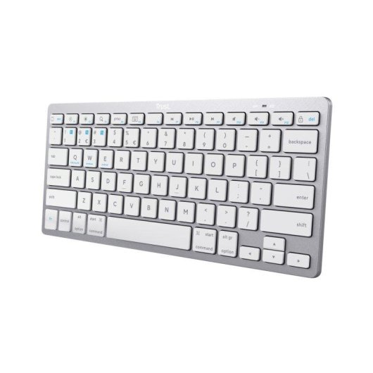 Teclado Trust 24652 Bluetooth compacto QWERTY italiano sem fios prata