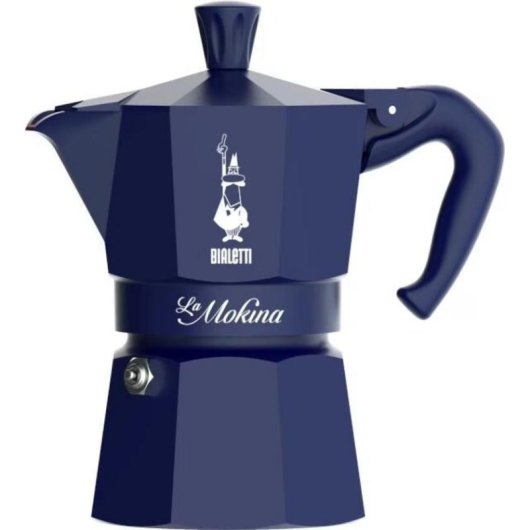 Cafetière italienne Bialetti La Mokina Bleu 0,04 L Aluminium Plastique 1 Tasse