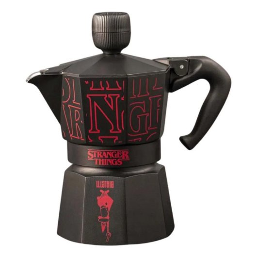 Cafetière italienne Bialetti Stranger Things 0,13L 3 Tasses Aluminium Noir Rouge
