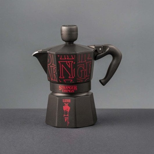 Cafetière italienne Bialetti Stranger Things 0,13L 3 Tasses Aluminium Noir Rouge