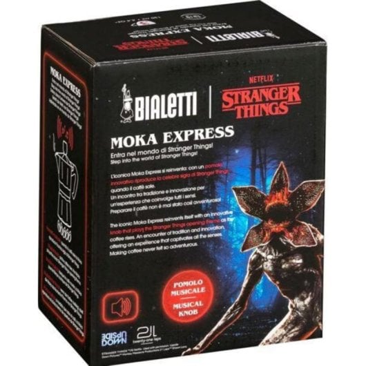 Cafetière italienne Bialetti Stranger Things 0,13L 3 Tasses Aluminium Noir Rouge