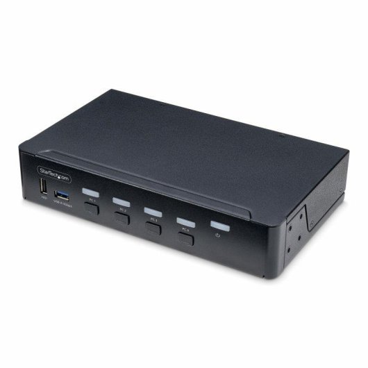Interruptor KVM Startech DisplayPort 4 Puertos 4K 60Hz USB Audio Rack