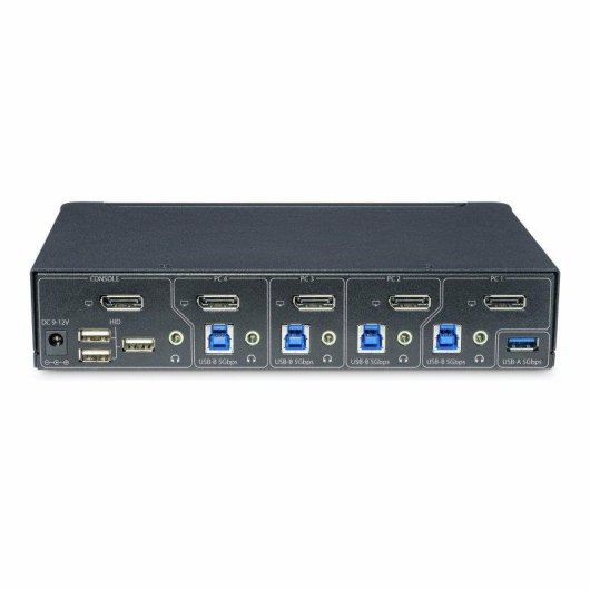 Interruptor KVM Startech DisplayPort 4 Puertos 4K 60Hz USB Audio Rack