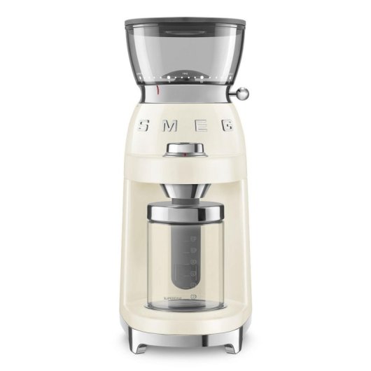 Moinho de café Smeg CGF03CREU creme fresa cónica 240 g inox