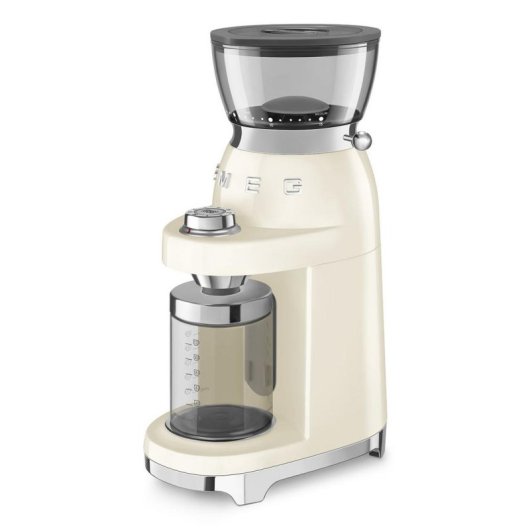 Moinho de café Smeg CGF03CREU creme fresa cónica 240 g inox