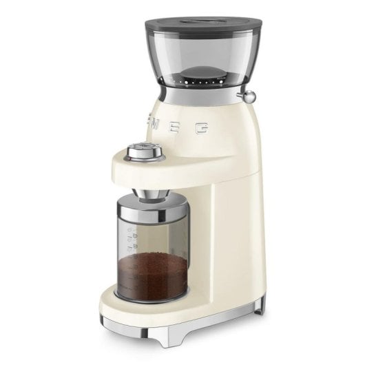 Moinho de café Smeg CGF03CREU creme fresa cónica 240 g inox