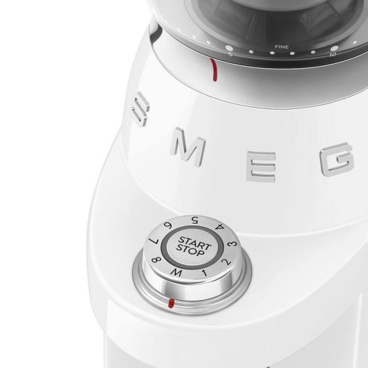 Moulin à café Smeg CGF03WHEU Blanc 240 g Fresa conique Inox